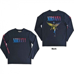 Nirvana - Angelic Gradient Navy Longsleeve i gruppen ÖVRIGT / Övrigt / aub hos Bengans Skivbutik AB (5554096r)