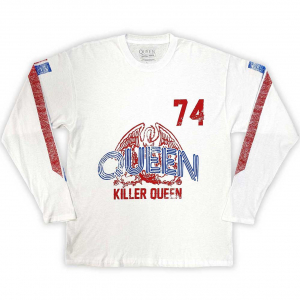 Queen - Killer Queen 74 Wht Longsleeve i gruppen ÖVRIGT / Övrigt / aub hos Bengans Skivbutik AB (5554111r)