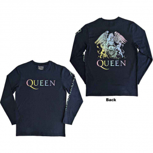 Queen - Rainbow Crest Denim Longsleeve i gruppen ÖVRIGT / Övrigt / aub hos Bengans Skivbutik AB (5554113r)