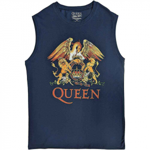 Queen - Classic Crest Navy Tank Top i gruppen ÖVRIGT / Övrigt / aub hos Bengans Skivbutik AB (5554114r)