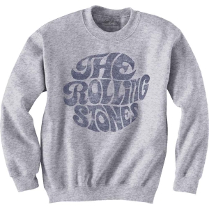 Rolling Stones - Vtge 70S Logo Uni Grey Sweatshirt  i gruppen MERCHANDISE / Hoodies / Pop-Rock hos Bengans Skivbutik AB (5554365)