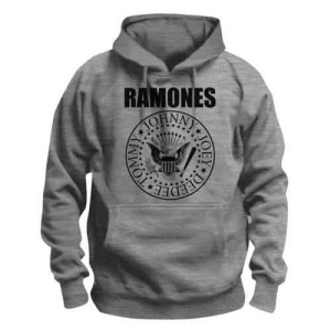 Ramones - Presidential Seal Uni Grey Hoodie  i gruppen MERCHANDISE / Hoodies / Punk hos Bengans Skivbutik AB (5554657r)