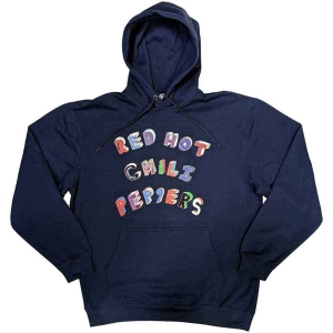 Red Hot Chili Peppers - Colourful Letters Navy Hoodie i gruppen MERCHANDISE / Hoodies / Pop-Rock hos Bengans Skivbutik AB (5554669r)