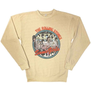 Rolling Stones - Some Girls Circle Sand Sweatshirt   i gruppen MERCHANDISE / Hoodies / Pop-Rock hos Bengans Skivbutik AB (5554693r)