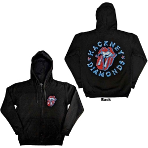 Rolling Stones - Hackney Diamonds Stars Bl Zip Hoodie  i gruppen MERCHANDISE / Hoodies / Pop-Rock hos Bengans Skivbutik AB (5554699r)