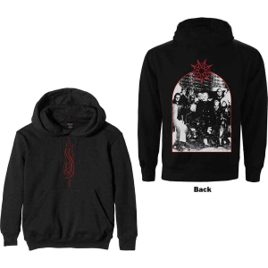 Slipknot - Arched Group Photo Uni Bl Hoodie  i gruppen MERCHANDISE / Hoodies / Hårdrock hos Bengans Skivbutik AB (5554725r)