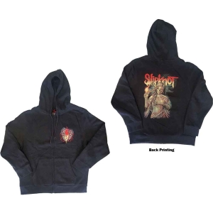 Slipknot - Burn Me Away Dark Grey Zip Hoodie i gruppen MERCHANDISE / Hoodies / Hårdrock hos Bengans Skivbutik AB (5554728r)