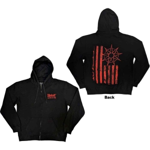 Slipknot - 9-Point Flag Uni Bl Zip Hoodie i gruppen MERCHANDISE / Hoodies / Hårdrock hos Bengans Skivbutik AB (5554729r)