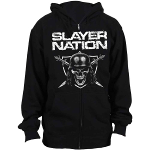 Slayer - Slayer Nation Uni Bl Zip Hoodie i gruppen MERCHANDISE / Hoodies / Hårdrock hos Bengans Skivbutik AB (5554731r)