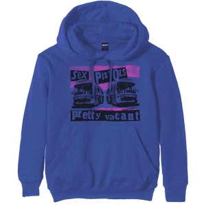 Sex Pistols - Pretty Vacant Coaches Blue Hoodie  i gruppen MERCHANDISE / Hoodies / Punk hos Bengans Skivbutik AB (5554749r)