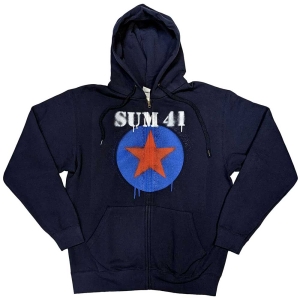 Sum 41 - Star Logo Uni Navy Zip Hoodie  i gruppen MERCHANDISE / Hoodies / Punk hos Bengans Skivbutik AB (5554757r)