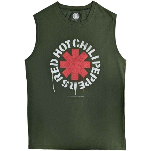 Red Hot Chili Peppers - Stencil Uni Green Tank Top  i gruppen MERCHANDISE / T-shirt / Pop-Rock hos Bengans Skivbutik AB (5554899r)