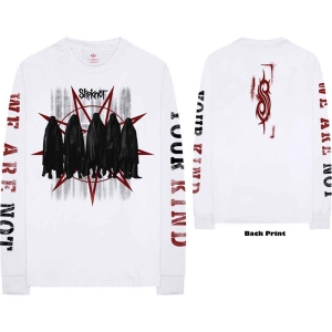 Slipknot - Shrouded Group Uni Wht Longsleeve  i gruppen MERCHANDISE / T-shirt / Hårdrock hos Bengans Skivbutik AB (5554913r)