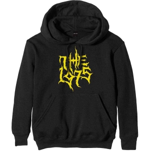 The 1975 - Gold Logo Uni Bl Hoodie  i gruppen MERCHANDISE / Hoodies / Pop-Rock hos Bengans Skivbutik AB (5555304r)