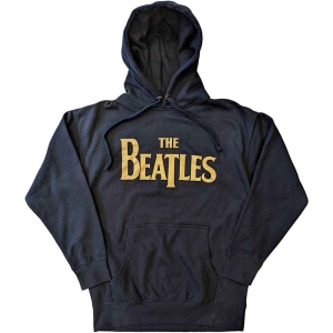 The Beatles - Gold Drop T Logo Uni Navy Hoodie  i gruppen MERCHANDISE / Hoodies / Pop-Rock hos Bengans Skivbutik AB (5555320r)