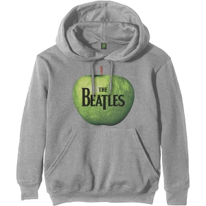 The Beatles - Apple Uni Grey Hoodie  i gruppen MERCHANDISE / Hoodies / Pop-Rock hos Bengans Skivbutik AB (5555326r)