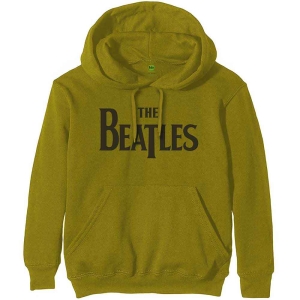 The Beatles - Drop T Logo Uni Green Hoodie i gruppen MERCHANDISE / Hoodies / Pop-Rock hos Bengans Skivbutik AB (5555338r)