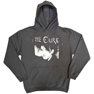 The Cure - Robert Illustration Uni Grey Hoodie  i gruppen MERCHANDISE / Hoodies / Pop-Rock hos Bengans Skivbutik AB (5555345r)