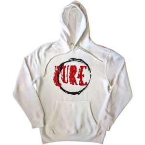 The Cure - Circle Logo Uni Wht Hoodie  i gruppen MERCHANDISE / Hoodies / Pop-Rock hos Bengans Skivbutik AB (5555346r)