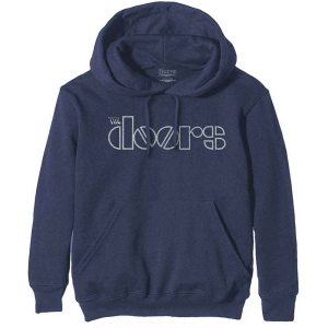 The Doors - Logo Uni Navy Hoodie  i gruppen MERCHANDISE / Hoodies / Pop-Rock hos Bengans Skivbutik AB (5555348r)