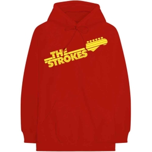 Strokes - Guitar Fret Logo Uni Red Hoodie  i gruppen MERCHANDISE / Hoodies / Pop-Rock hos Bengans Skivbutik AB (5555361r)