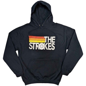 Strokes - Logo & Stripes Uni Navy Hoodie  i gruppen MERCHANDISE / Hoodies / Pop-Rock hos Bengans Skivbutik AB (5555363r)