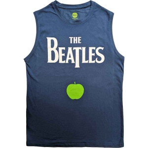 The Beatles - Drop T Logo & Apple Denim Tank Top  i gruppen MERCHANDISE / T-shirt / Pop-Rock hos Bengans Skivbutik AB (5555499r)