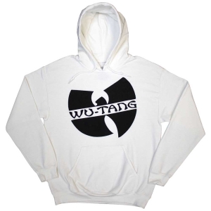 Wu-Tang Clan - Slanted Logo Mono Uni Wht Hoodie  i gruppen MERCHANDISE / Hoodies / Hip Hop-Rap hos Bengans Skivbutik AB (5555603r)