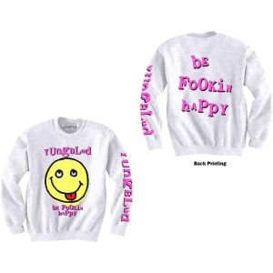 Yungblud - Raver Smile Uni Wht Sweatshirt  i gruppen MERCHANDISE / Hoodies / Pop-Rock hos Bengans Skivbutik AB (5555611r)