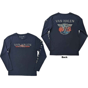 Van Halen - 84 Tour Navy Longsleeve i gruppen MERCHANDISE / T-shirt / Hårdrock hos Bengans Skivbutik AB (5555677r)