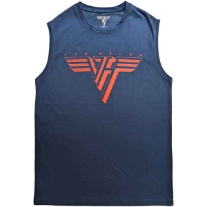 Van Halen - Classic Red Logo Denim Tank Top i gruppen MERCHANDISE / T-shirt / Hårdrock hos Bengans Skivbutik AB (5555678r)