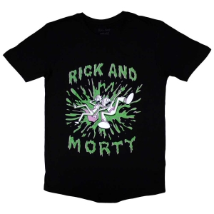 Rick & Morty - Green Splat Uni Bl T-Shirt i gruppen VI TIPSAR / Nyinkommet Merch / Juni hos Bengans Skivbutik AB (5555975r)