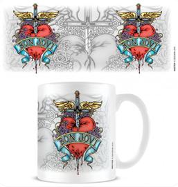 Bon Jovi  - Dagger Heart Everyday Mug i gruppen MERCHANDISE / Merch / Pop-Rock hos Bengans Skivbutik AB (5556235)