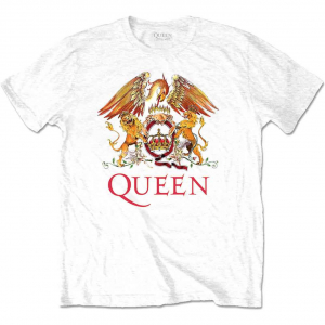 Queen - Classic Crest Uni Wht T-Shirt i gruppen ÖVRIGT / Övrigt / aub hos Bengans Skivbutik AB (5556650)