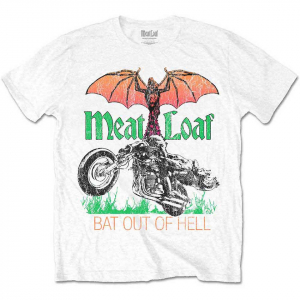 Meat Loaf - Bat Out Of Hell Wht T-Shirt i gruppen ÖVRIGT / Övrigt / aub hos Bengans Skivbutik AB (5556658r)