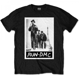 Run Dmc - Paris Photo Uni Bl T-Shirt i gruppen MERCHANDISE / T-shirt / Hip Hop-Rap hos Bengans Skivbutik AB (5556665r)