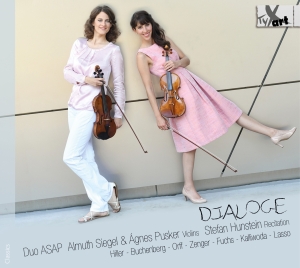 Duo Asap Stefan Hunstein - Dialoge - Works For Violin Duo And i gruppen CD / Klassiskt hos Bengans Skivbutik AB (5557758)