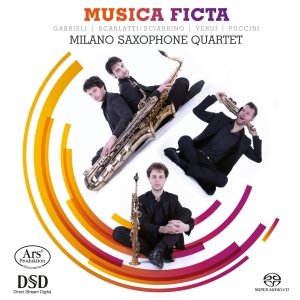 Gabrieli/Sciarrino/Verdi/Puccini - Musica Ficta - Works For Saxophone i gruppen MUSIK / SACD / Klassiskt hos Bengans Skivbutik AB (5559837)