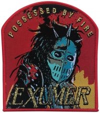 Exhumer - Patch Possessed By Fire Red Border i gruppen MERCHANDISE / Accessoarer / Nyheter / Hårdrock hos Bengans Skivbutik AB (5562690)