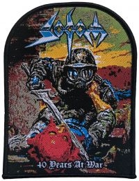 Sodom - Patch 40 Years At War Black Border i gruppen MERCHANDISE / Accessoarer / Nyheter / Hårdrock hos Bengans Skivbutik AB (5562693)