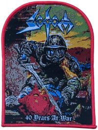 Sodom - Patch 40 Years At War Red Border (1 i gruppen MERCHANDISE / Accessoarer / Nyheter / Hårdrock hos Bengans Skivbutik AB (5562695)