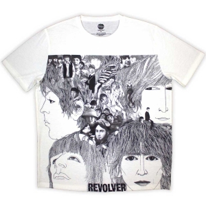 The Beatles - Revolver Uni Wht Sublim T-Shirt i gruppen MERCHANDISE / T-shirt / Pop-Rock hos Bengans Skivbutik AB (5562789r)