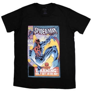 Marvel - Spider-Man Warning Cover Bl T-Shirt i gruppen MERCHANDISE / T-shirt / Film-Musikal hos Bengans Skivbutik AB (5562790r)