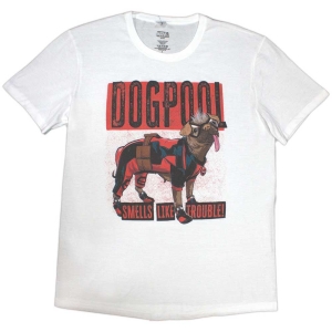 Marvel - Deadpool Dogpool Smells.. Wht T-Shirt i gruppen MERCHANDISE / T-shirt / Film-Musikal hos Bengans Skivbutik AB (5562857r)