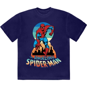 Marvel - Spider-Man Keyhole Navy T-Shirt i gruppen MERCHANDISE / T-shirt / Film-Musikal hos Bengans Skivbutik AB (5562862r)