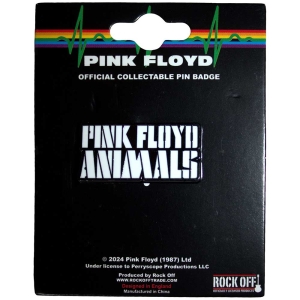 Pink Floyd - Animals Mono Text Logo Pin Badge i gruppen MERCHANDISE / Merch / Pop-Rock hos Bengans Skivbutik AB (5562893)