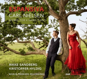 Rikke Sandbjerg Kristoffer Hyldig - Nielsen: Espansiva - Works For 4 Ha i gruppen CD / Kommande / Klassiskt hos Bengans Skivbutik AB (5562950)