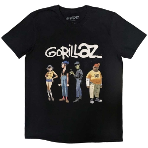 Gorillaz - Spray Logo Group Uni Bl T-Shirt i gruppen MERCHANDISE / T-shirt / Pop-Rock hos Bengans Skivbutik AB (5563404r)