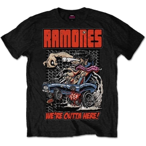 Ramones - Outta Here Uni Bl T-Shirt i gruppen MERCHANDISE / T-shirt / Punk hos Bengans Skivbutik AB (5563419r)