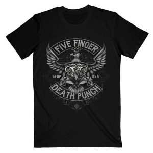 Five Finger Death Punsch - Howe Eagle Crest Uni Bl T-Shirt i gruppen MERCHANDISE / T-shirt / Hårdrock hos Bengans Skivbutik AB (5563599r)